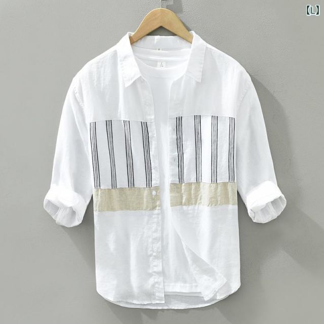  種類55 - XXXL B 黒色 メンズ ファッション 服 男性用 オシャレ シンプル 大人 かっこいい 大きいサイズ ストリート 紳士服 夏 プリント リネンシャツ 半袖 カジュアル 通気性 コットンリネン 生地 シャツ その他 パンツ