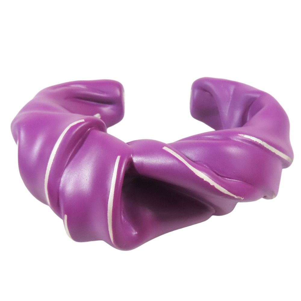 22ss LOEWE ロエベ ツイスト バングル ブレスレット 腕輪 Ag925 シルバー M パープル レディース 古着