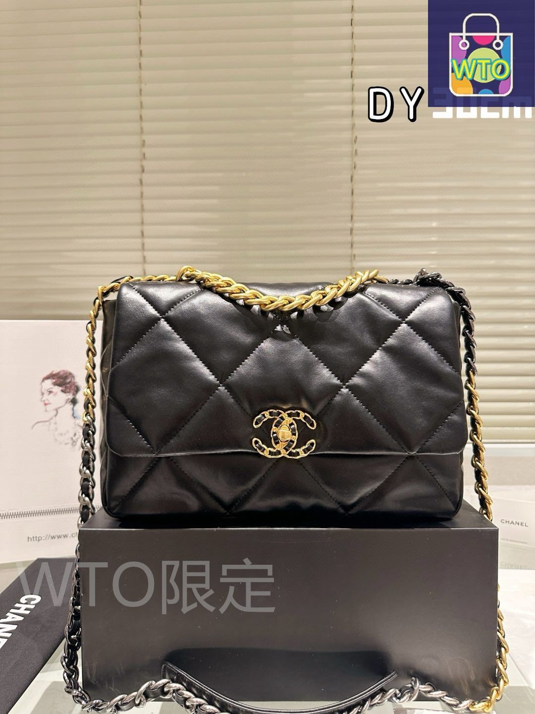 今日特価】CHANEL 19 フラップバッグ 30cm ゴートスキン