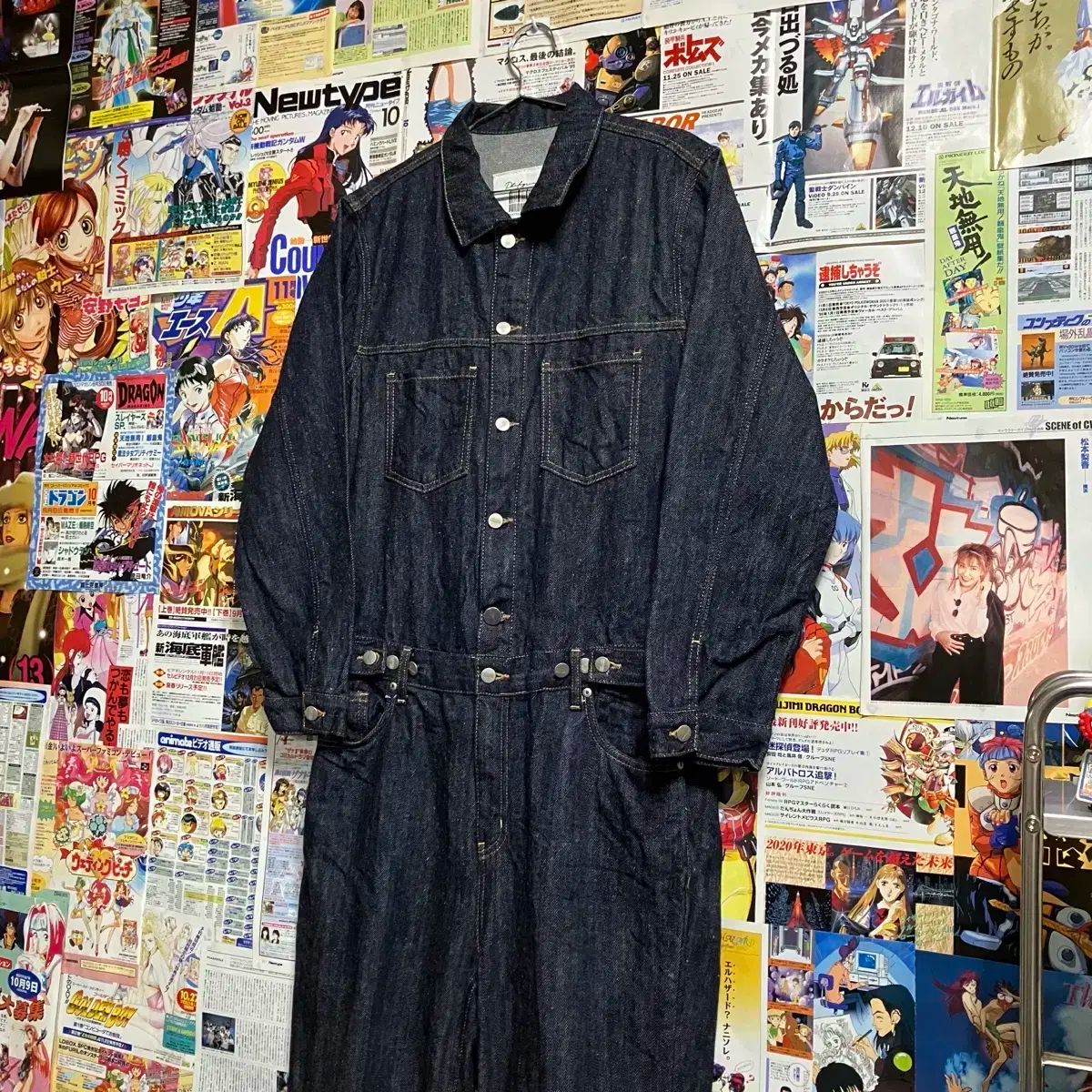 生デニム デニム 長袖 カバーオール
