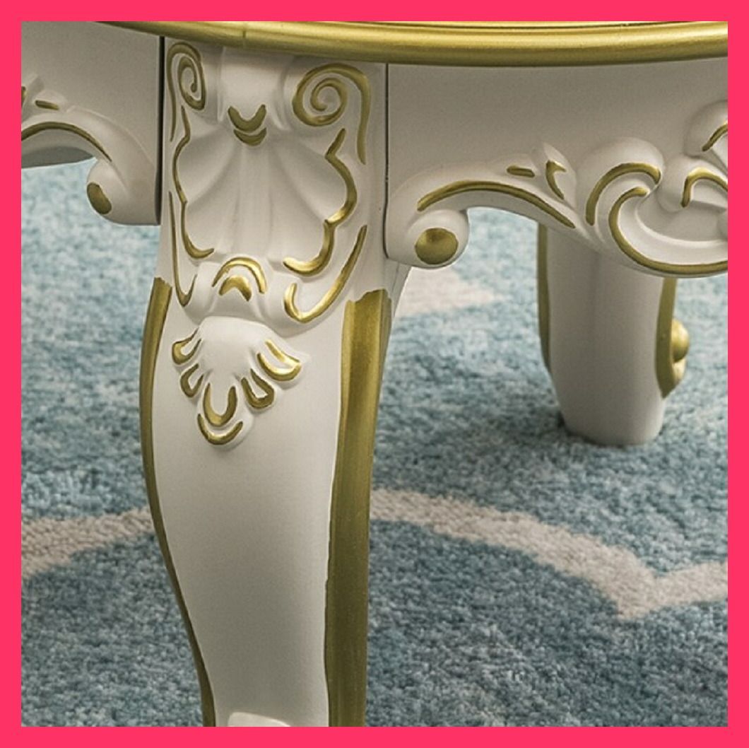 ☆スタッフおすすめ☆【製造待ち】【在庫なし】花柄 猫脚スツール バラ