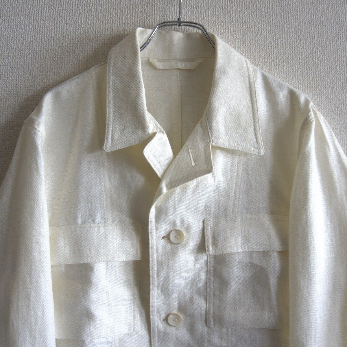 GRENFELL グレンフェル テーラード ジャケット 麻ベージュ 40 XL GRENFELL グレンフェル テーラード ジャケット 麻ベージュ 40 XL