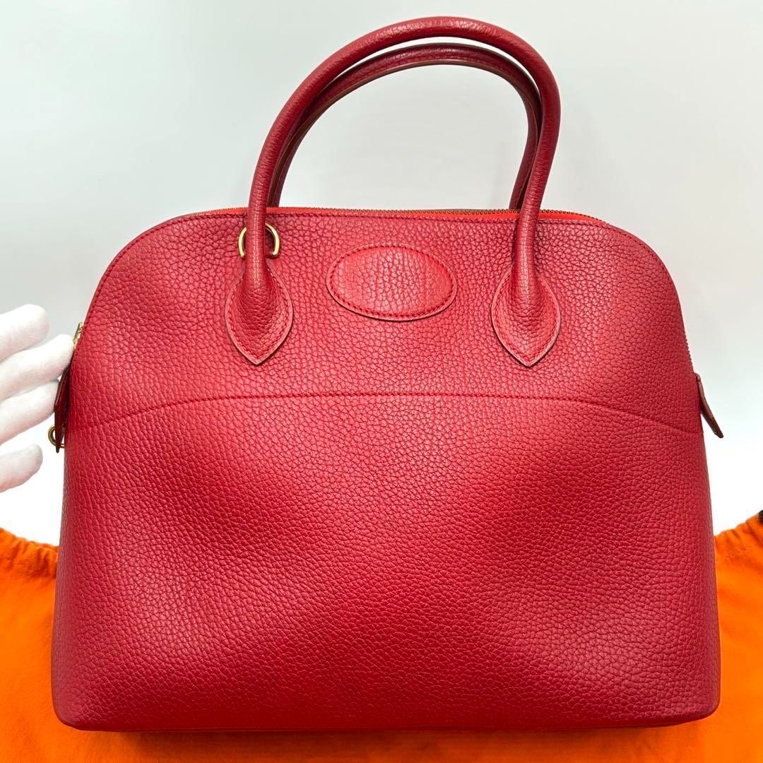❣️エルメス❣️HERMESボリード35ハンドバッグ【極美品】□Bルージュ