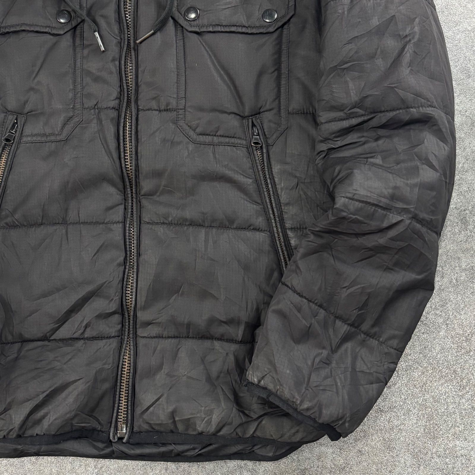 diesel Quilted Parka Full-Zip Jacket Blouson Black ディーゼル 
