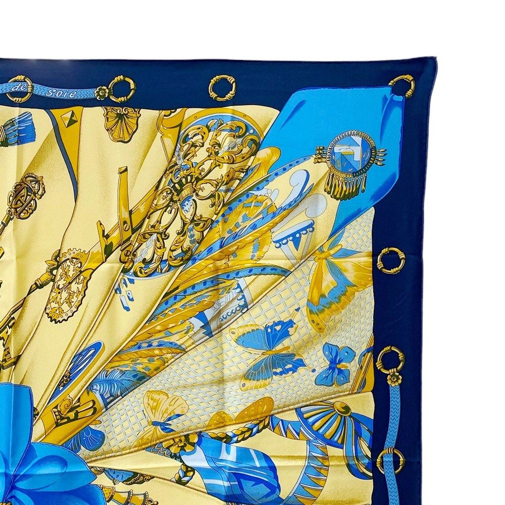 HERMES エルメスカレ90シルクの太陽soleil de soleスカーフ 楽天市場】美品 HERMES エルメス カレ90 Soleil de Soie シルク