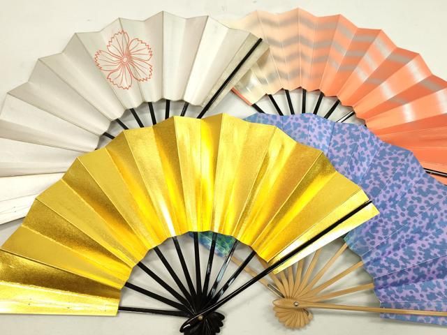 平和屋着物○和装小物 扇子まとめて10本 舞扇 笹竹文 エ霞花鳥