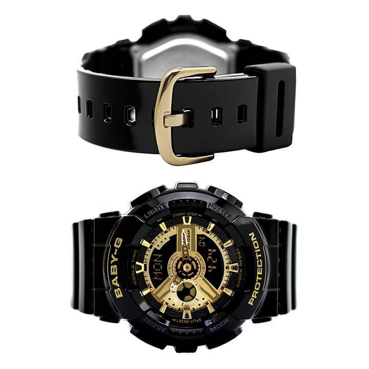 カシオ ベビーG レディース 時計 ブラック アナデジ BA-110GA-1A BABY-G CASIO カシオ Baby-G ベビーG 多機能 アナログ デジタル