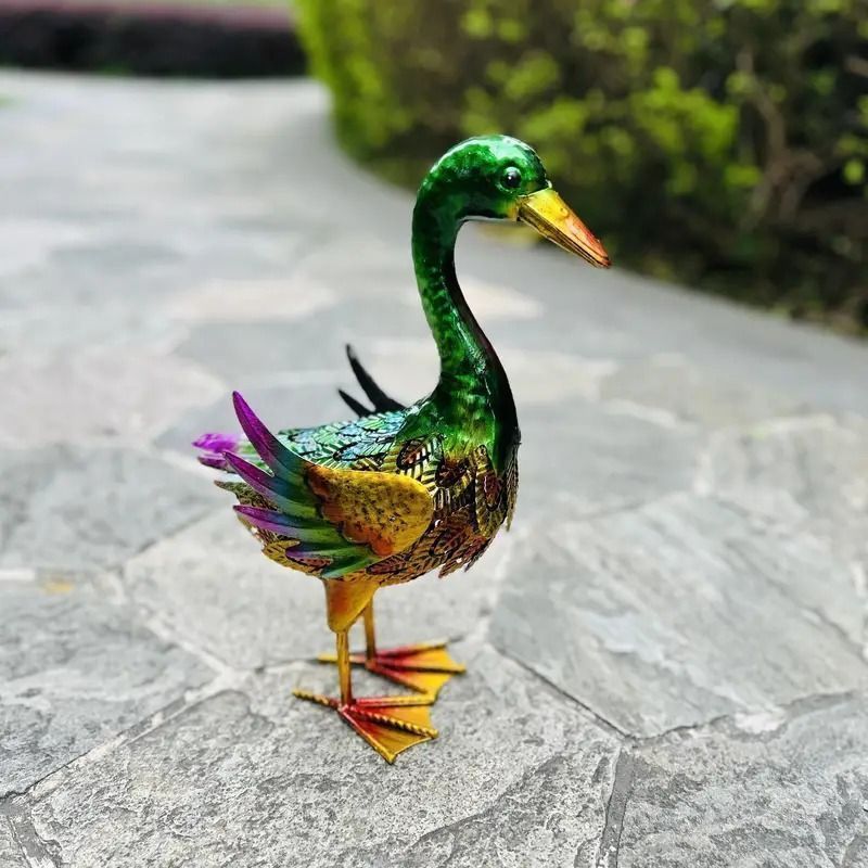 置物 ガーデンオーナメント オブジェ ガーデンデコ 屋外 アヒル 鳥 アニマル ガーデンデコレーション ガーデンインテリア 庭 動物 アニマル