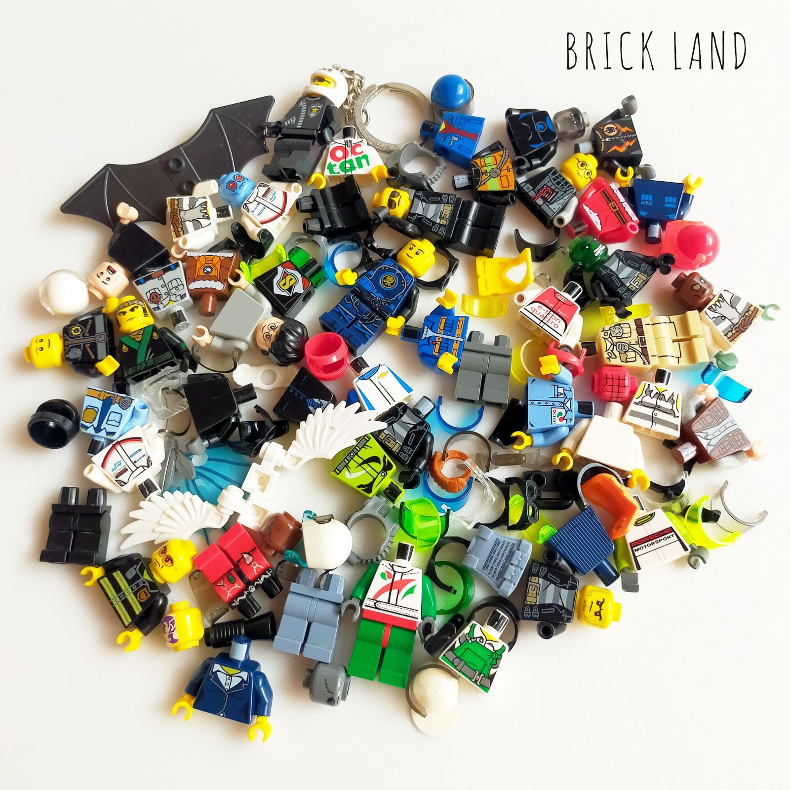 2727】レゴ ジャンク品 ミニフィグパーツ 大量 頭 トルソー 足 - BRICK