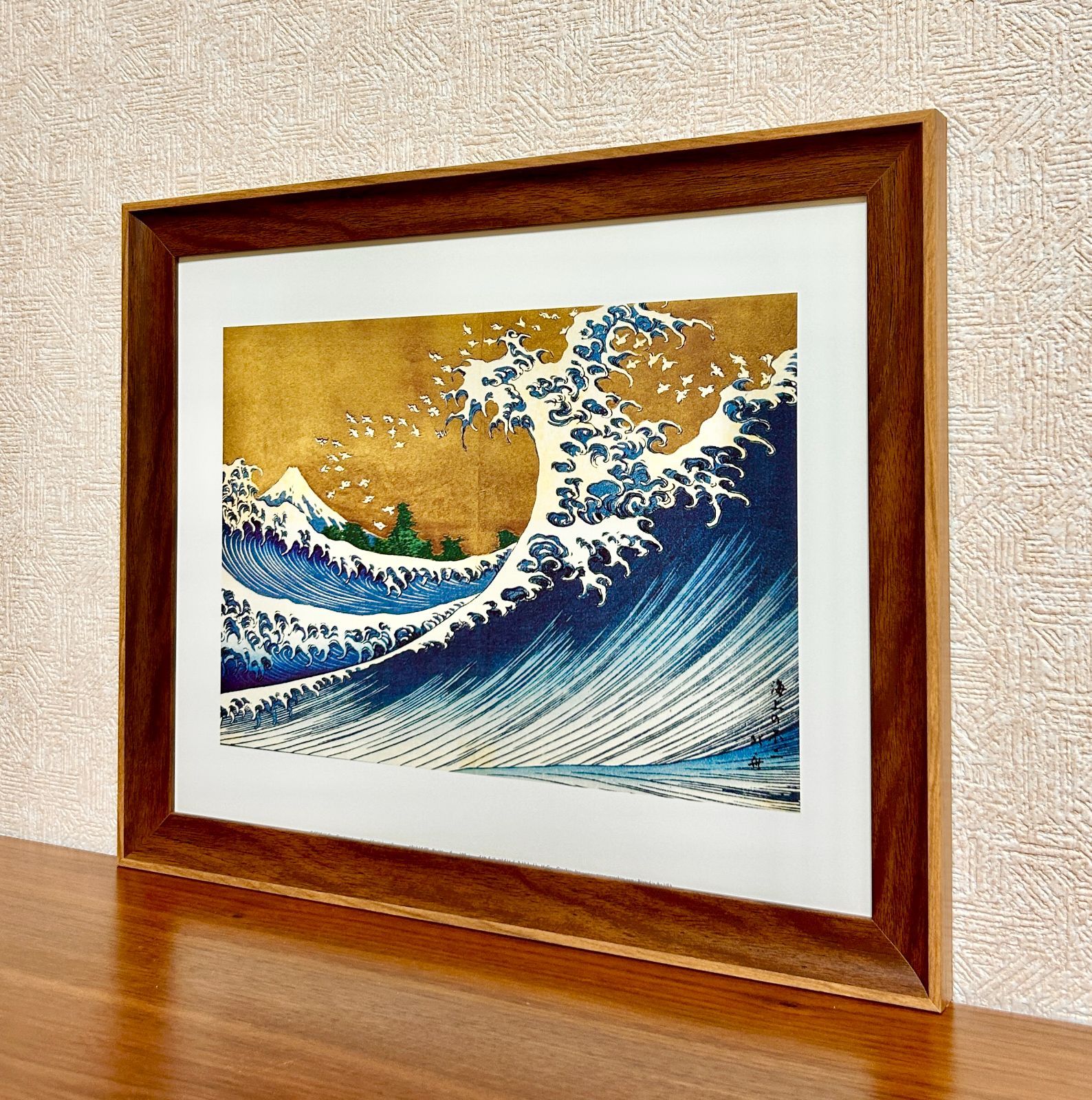 風景画　額縁有 新品☆額縁付アートポスター☆日本画☆侘び寂び☆雅☆風景画