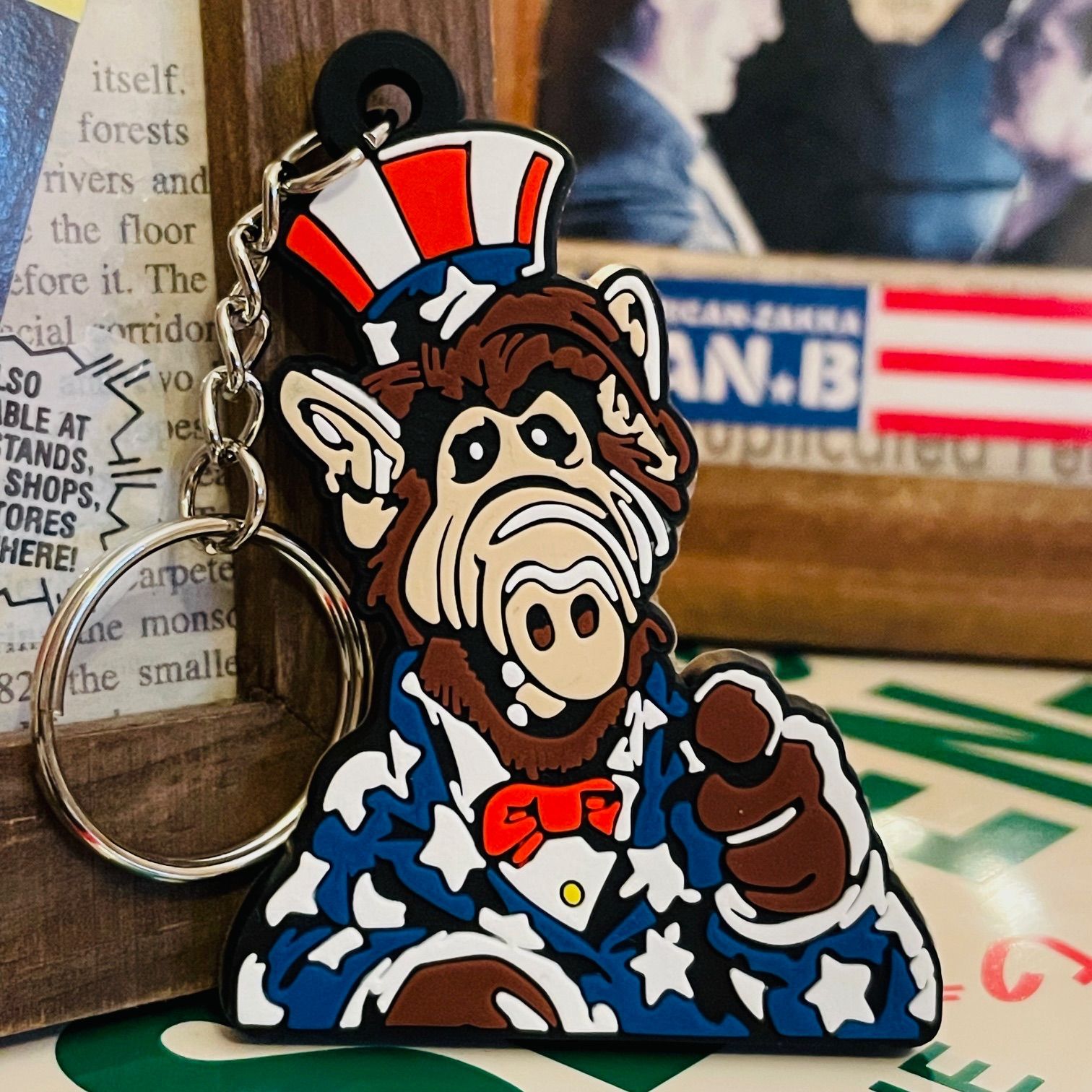 新品 🇺🇸 ラバーキーホルダー【アルフ】ALF キャラクター キー