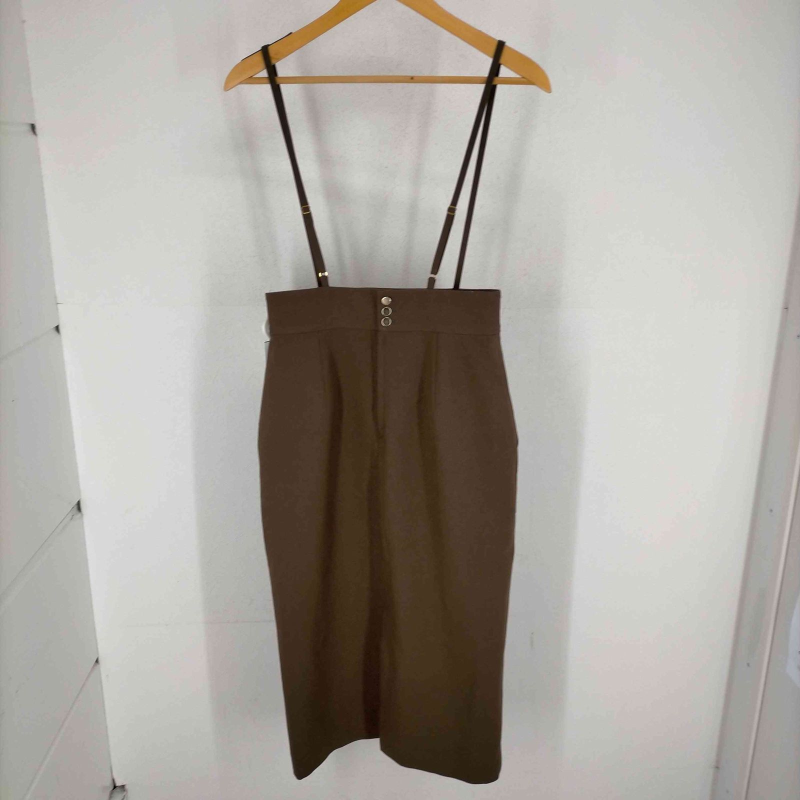 【タグ付き未使用品】アルアバイル　洗える　ポリエステルツイル サロペットスカート アルアバイル allureville 【洗える】ポリエステルツイル