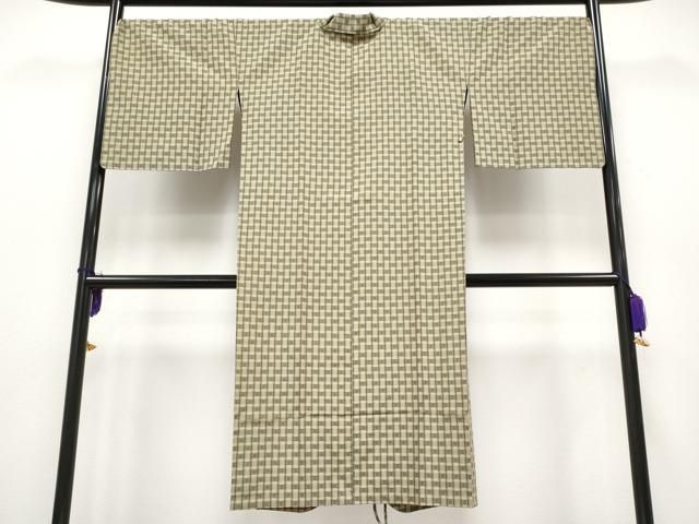 平和屋本店□極上 道中着 ロング丈 単衣 越後華織 伝統工芸士 根津儀