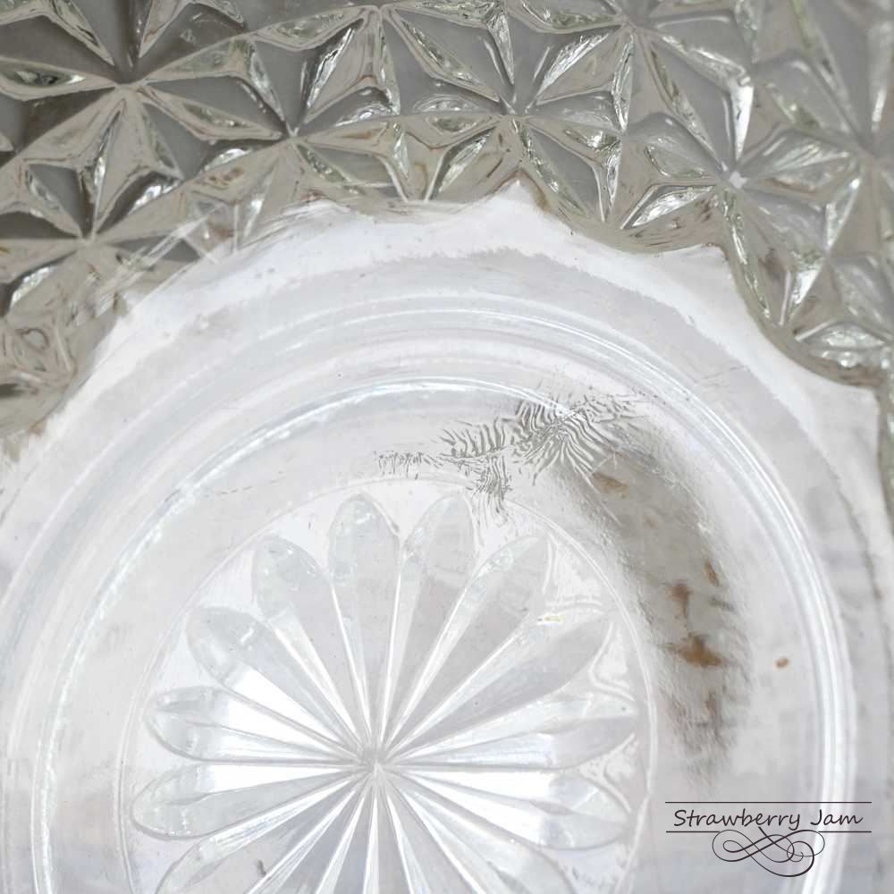 早い者勝ち！】IKI-503 フランスアンティーク ガラスボウル サラダ