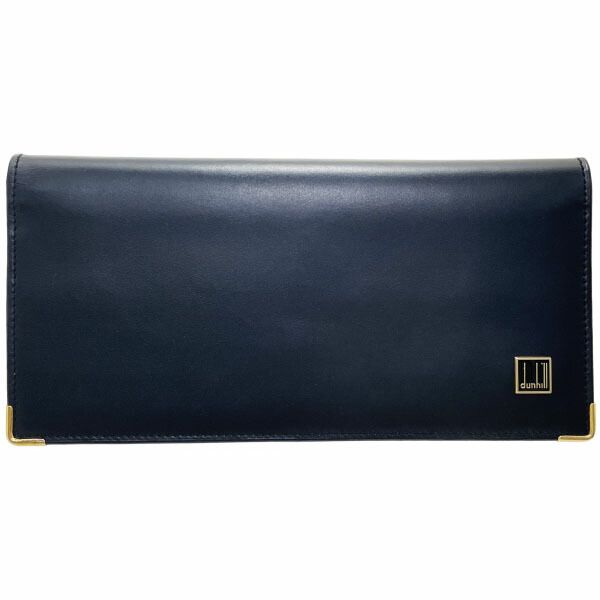 ダンヒル 長財布 ロゴ 二つ折り長財布 レザー 革 ブラック 黒 WJ7000A dunhill ファスナー長財布 財布 ロングウォレット ウォレット サイフ メンズ 紳士 男性 き