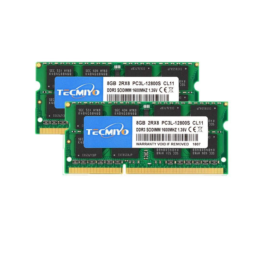 在庫処分】1600 SODIMM（PC3-12800 DDR3 DDR3L 1600 (低電圧) PC3L-12800 8GB×2枚 ノートPC用メモリ1.35V  204Pin CL11 テクミヨ Non-ECC 対応 - 在庫限り セール