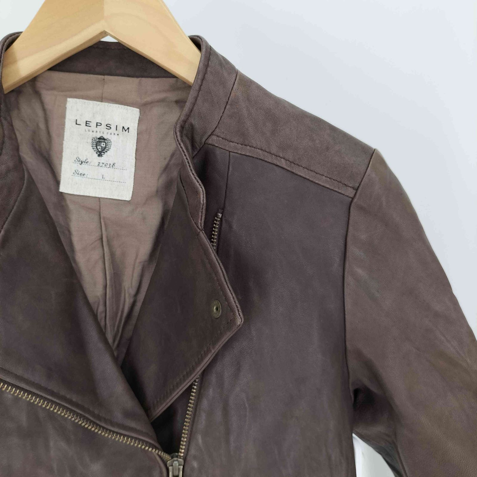 レプシム LEPSIM 羊革 シープ レザー ダブル ライダースジャケット