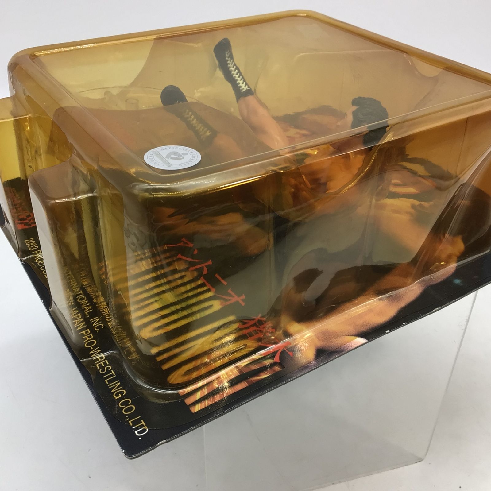 10081 【未使用保管品】アントニオ猪木 フィギュア 延髄斬り 台座付き