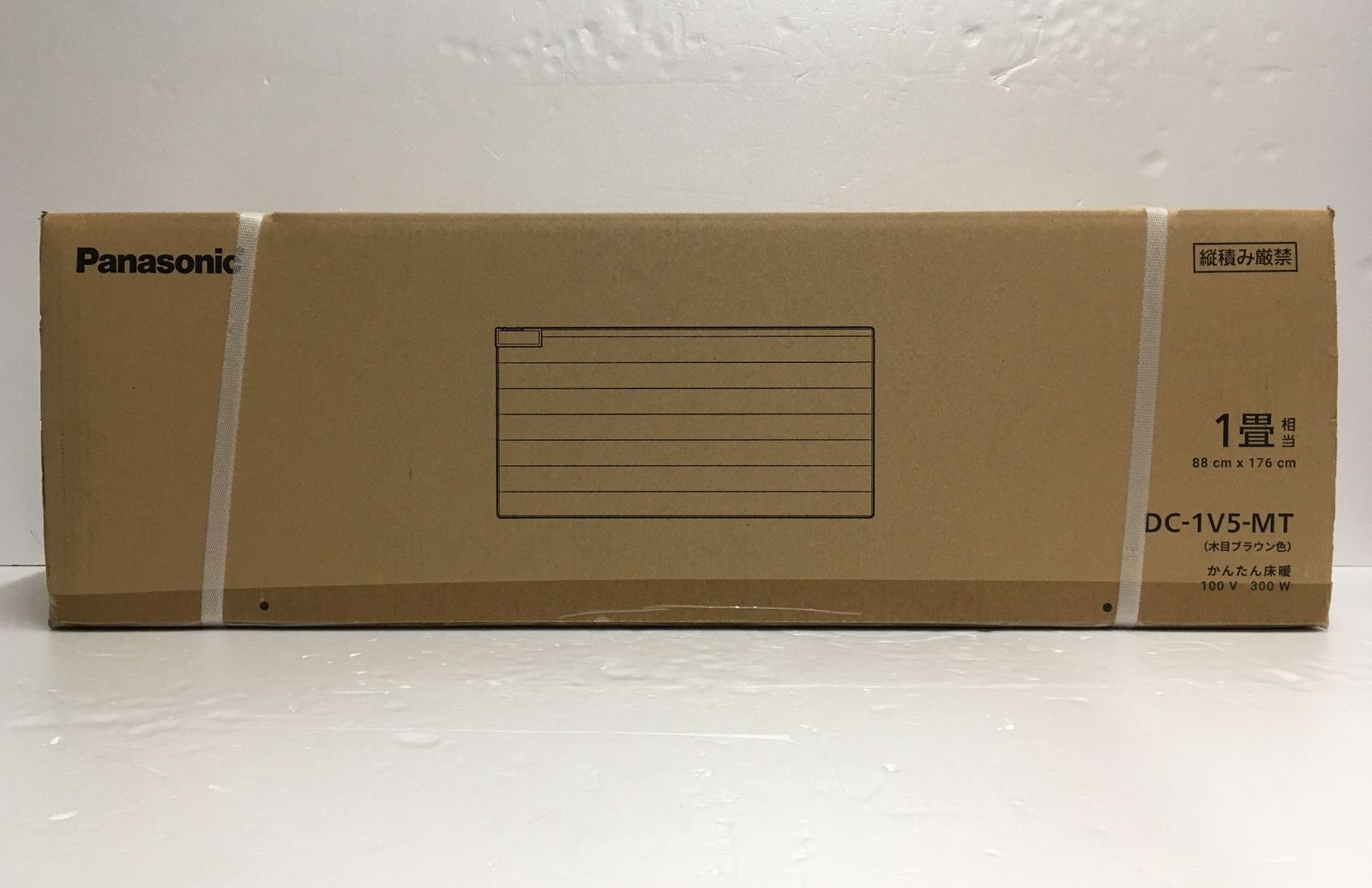 Panasonic かんたん床暖 フローリング調ホットカーペット DC-1V5-MT 木目ブラウン色 1畳相当 囗G