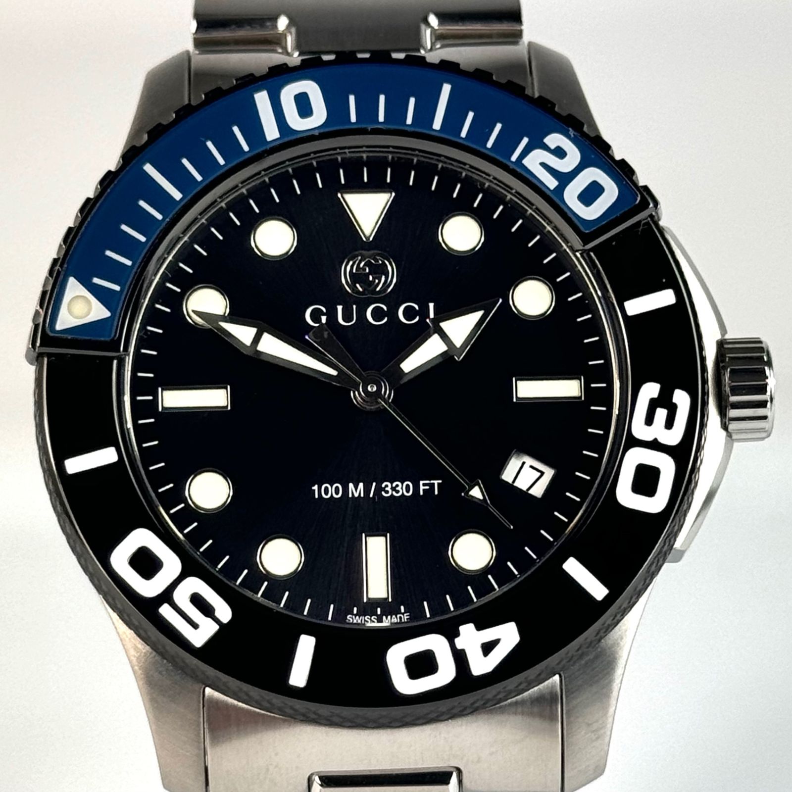 美品】グッチ GUCCI Gタイムレス YA126281 126.2 ダイバー クォーツ 黒 