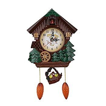 【中古】【輸入品・未使用】AUNMAS Cuckoo 壁掛け時計 ハンドクラフト ヴィンテージ ファッショナブル 木製 木 家時計 寝室 リビングルーム 学校 オフィス 装飾