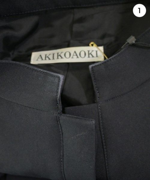 AKIKOAOKI アキコアオキ カジュアルシャツ F 緑 【古着】【中古】 アキコアオキ AKIKOAOKI 23SS シャツ ブラウス ストライプ 半袖