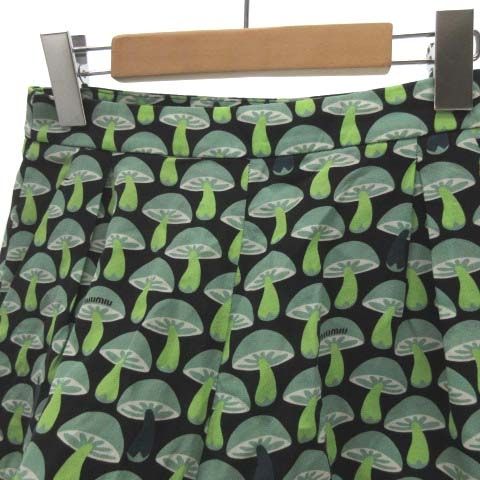 ミュウミュウ miumiu ショートパンツ キュロット きのこ 総柄 シルク