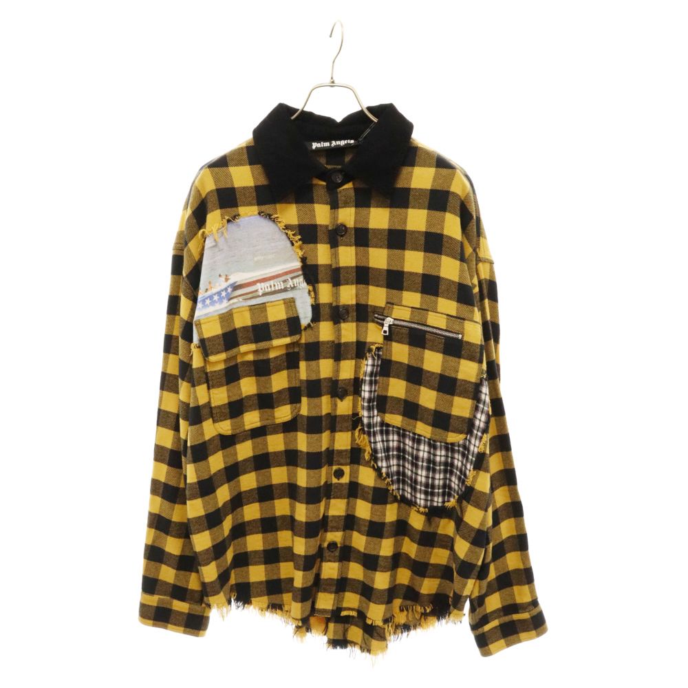 Palm Angels (パームエンジェルス) 23SS MENDED CHECK OVERSHIRT 