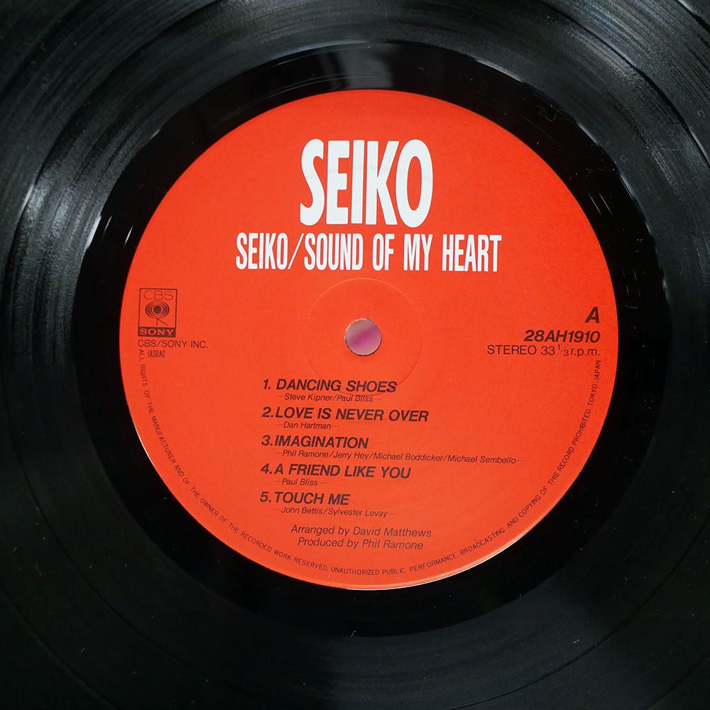 国内盤 松田聖子/SOUND OF MY HEART/CBS/SONY 28AH1910 LP