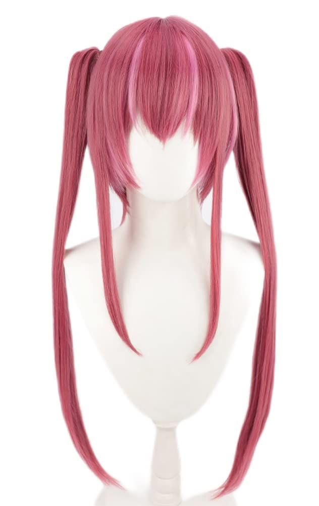 コスプレウィッグ 天ヶ瀬むゆ レッド ピンク ミックス 耐熱 ウィッグ かつら wig cosplay 撮影 祭り