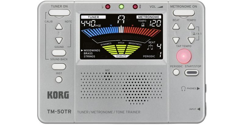 KORG 管弦楽器トレーナー|チューナー|メトロノーム TM-50T シルバー 本体のみ