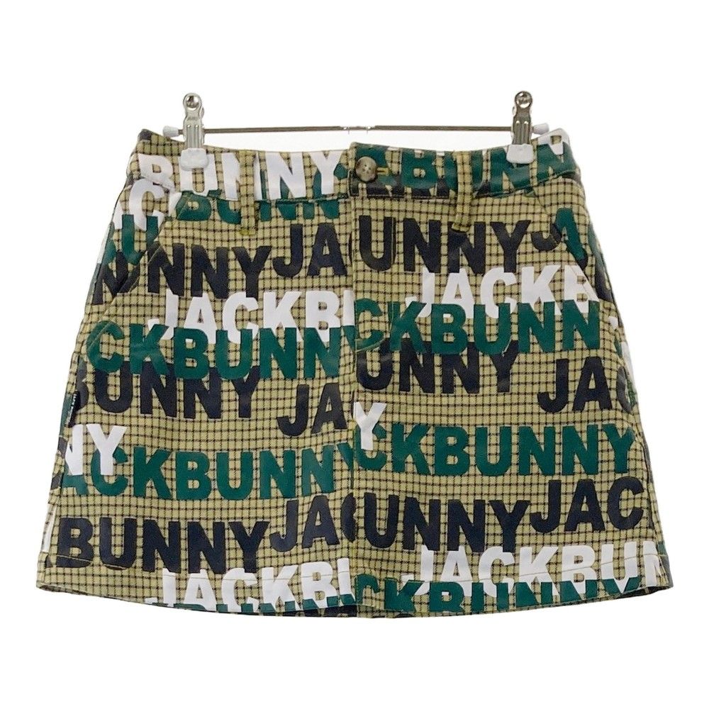 ジャックバニー ゴルフ スカート イエロー 総柄 サイズ1 サイズ：1 JACK BUNNY ジャックバニー インナー付きスカート 総