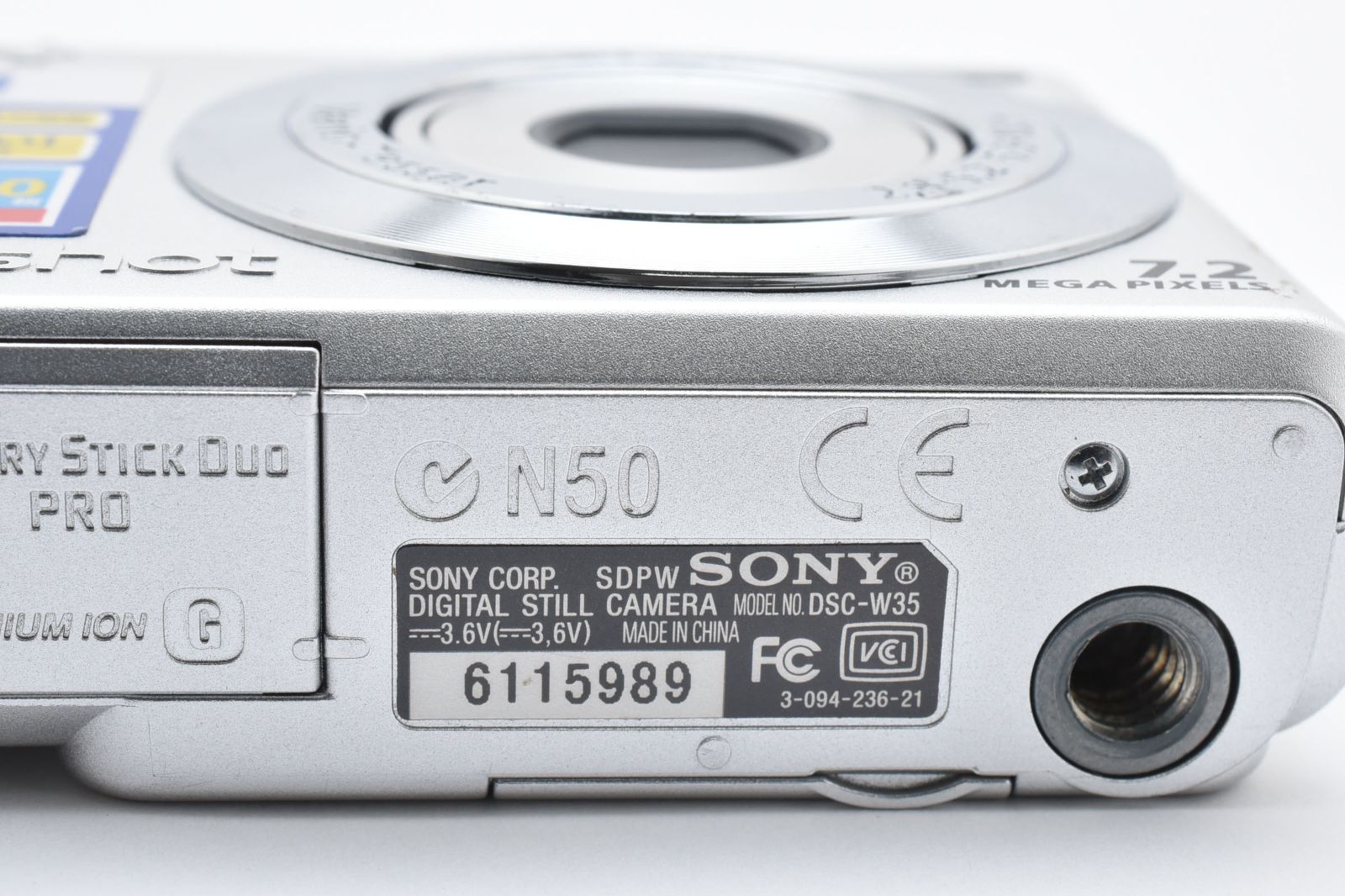 ソニー SONY Cyber-shot DSC-W35 デジタルカメラ　付属品有 SONY cyber-shot DSC-W35 デジタルカメラ