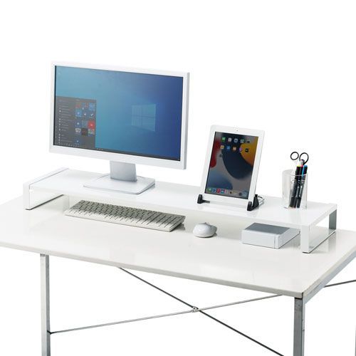 サンワサプライ スチール製机上ラック W1000 MR-LC209WN