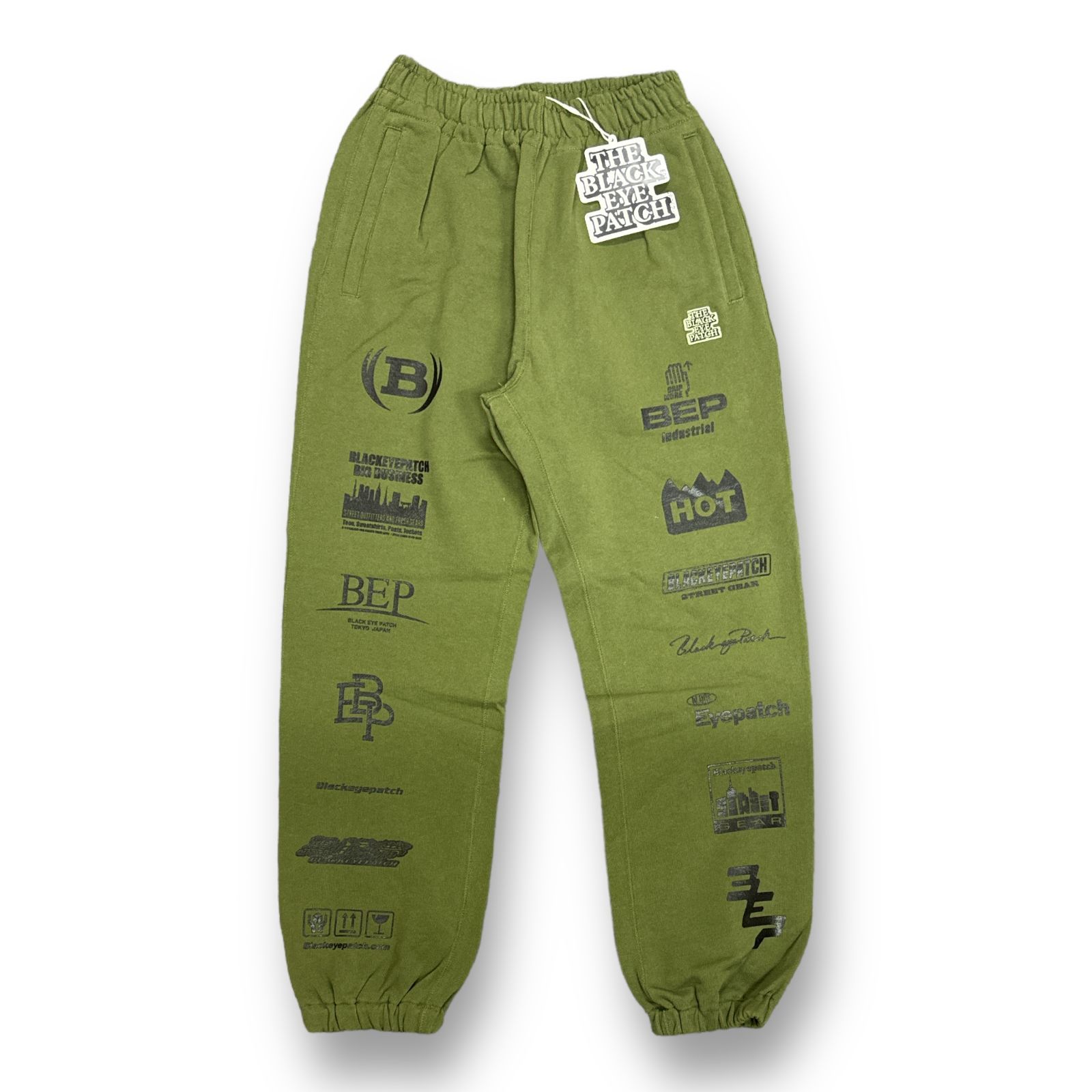 定価15400円 BlackEyePatch MULTI LOGO SWEAT PANTS BEPSS23PA16 マルチロゴ プリント スウェット イージーパンツ ブラックアイパッチ S 59589A
