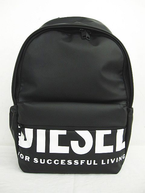 DIESEL ディーゼル リュックサック バックパック X07350 ビッグロゴ 黒 
