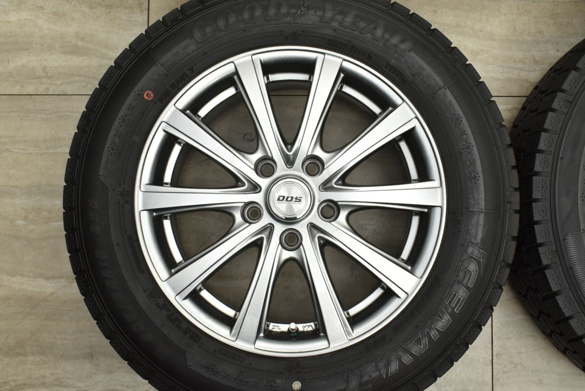 バリ溝 美品】DOS 16in 6.5J+38 PCD114.3 グッドイヤー アイス