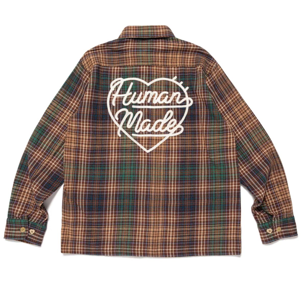 【雷市場（ポンジャン）商品韓国直送】 L HUMAN MADE(ヒューマンメイド) 茶色 シャツ チェック柄
