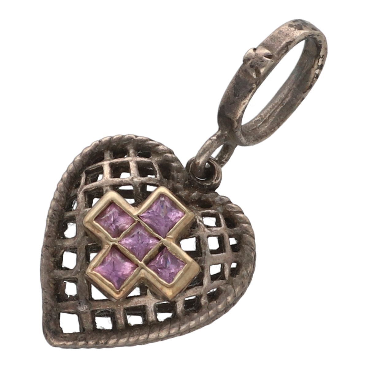 ローリーロドキン　ラージ　ハートロック　ペンダント ローリーロドキンラージハートロックペンダントSV925×18K