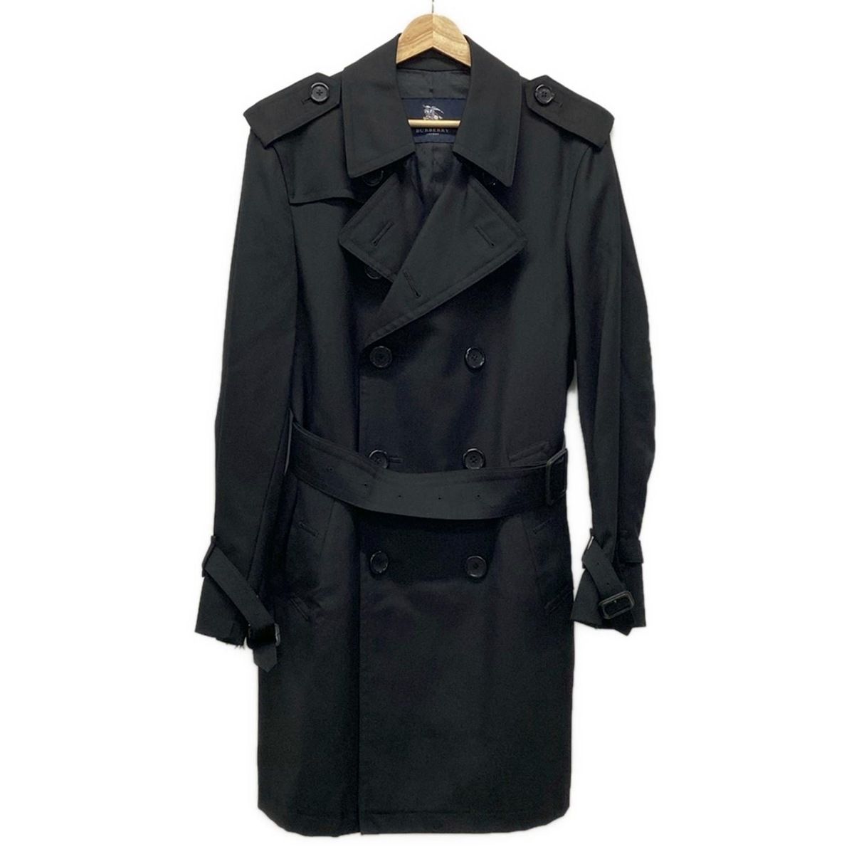 Burberry London トレンチコート　黒 ミッドレングス ケンジントン ヘリテージ トレンチコート