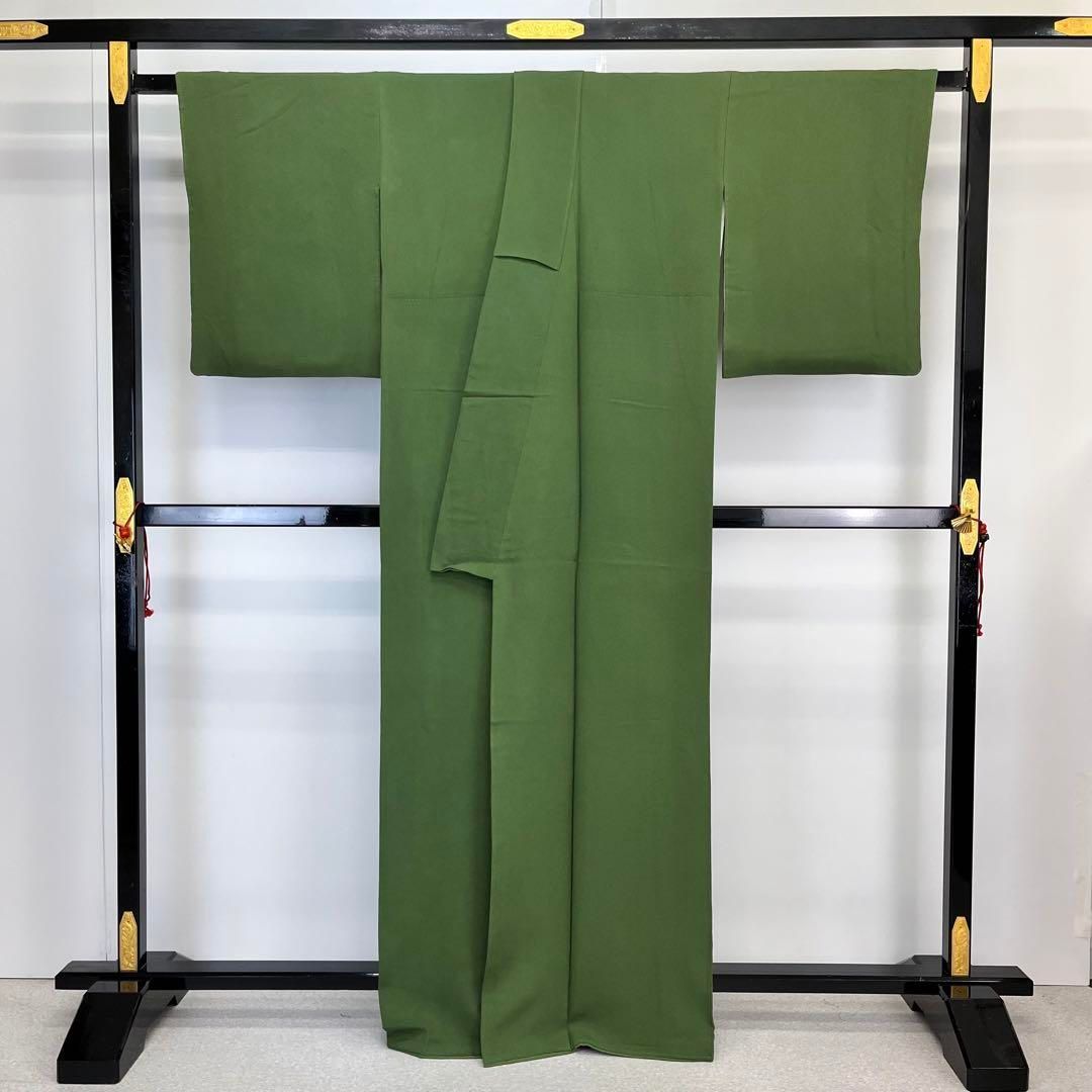 色無地 花井幸子 青丹色 縮緬 トールサイズ  K-3974 色無地 花井幸子 青丹色 縮緬 トールサイズ K-3974 - メルカリ