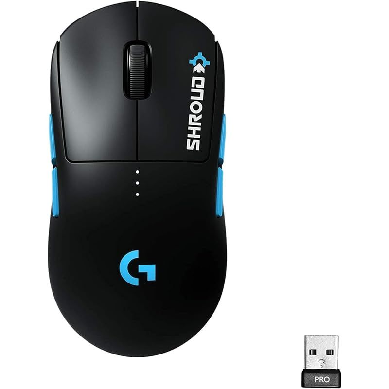 Logitech G ゲーミングマウス GPRO HERO SHROUD シュラウド EDITION ワイヤレス FPS向け 80g 軽量 左右対称 HEROセンサー POWERPLAY無線充電対応 LIGHTSYNC RGB