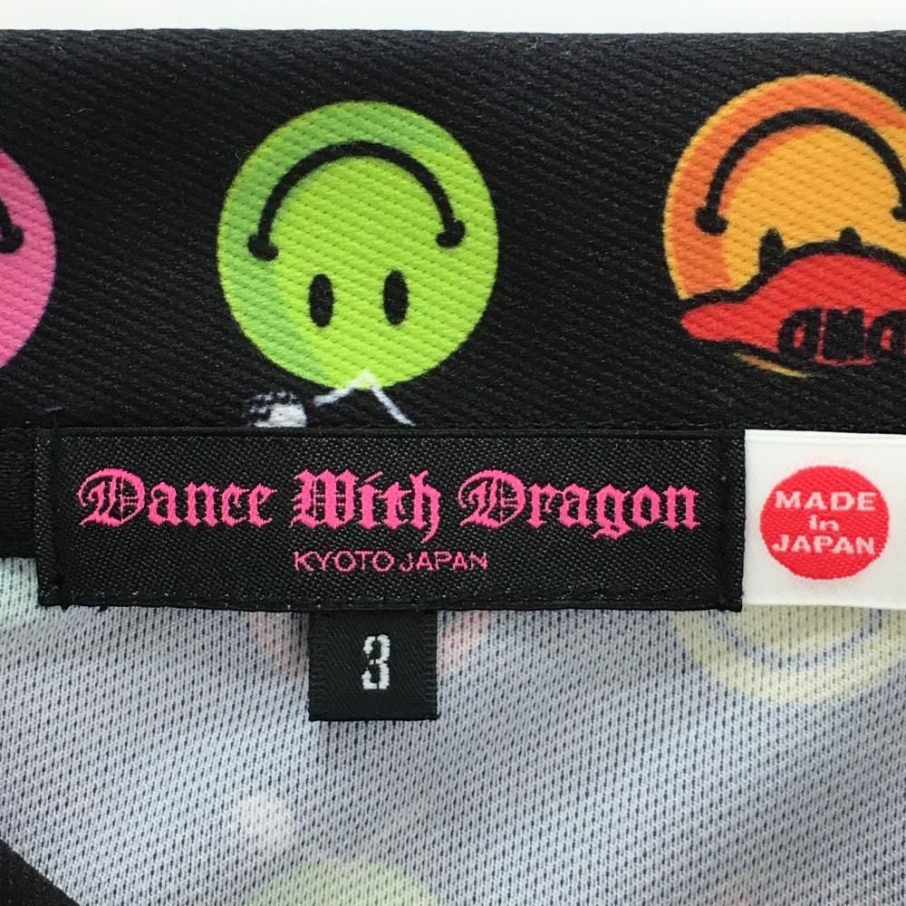 Dance With Dragon ハーフジップ ゴルフウェア ロゴ 総柄 L Dance With
