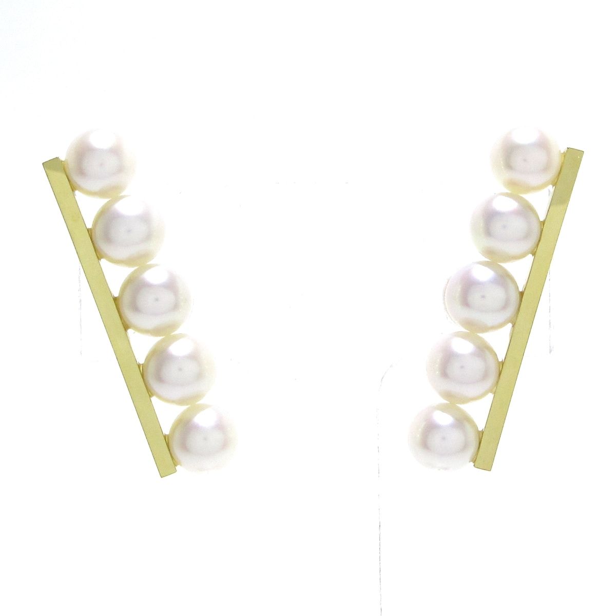 田崎真珠|TASAKI タサキシンジュ ピアス バランス プラス イヤリング E-3842 K18YG×白 5Pパール|直径5.5mm