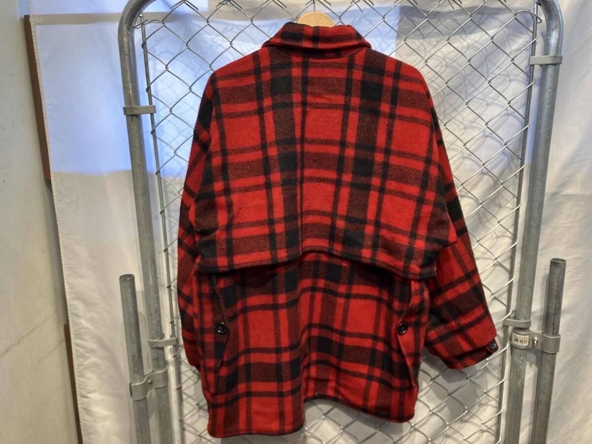 VINTAGE MONTGOMERY WARD WOOL CHECK JACKET ジャケット チェック柄 レッド ブラック
