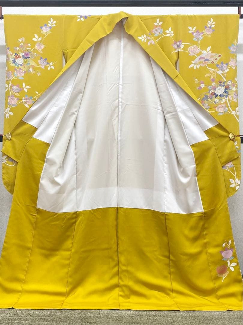 吉澤友禅 振袖 豪華 金駒 金彩 橘 身丈173cm 躾糸付き MO2885 - メルカリ