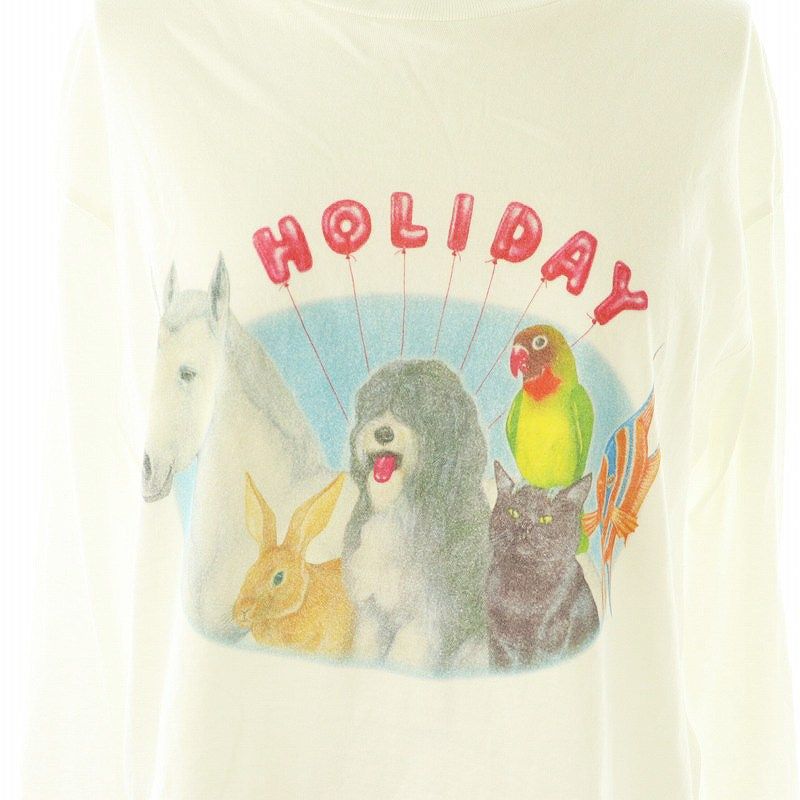 ホリデイ holiday SUPER FINE L/S T-SHIRT ZOO ロンT カットソー