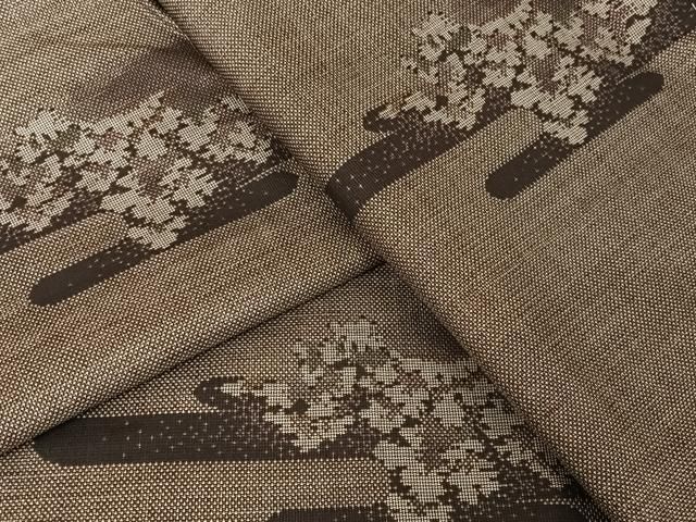 平和屋着物○本場大島紬 9マルキ 枝花文 正絹 逸品 AAAW1806ph