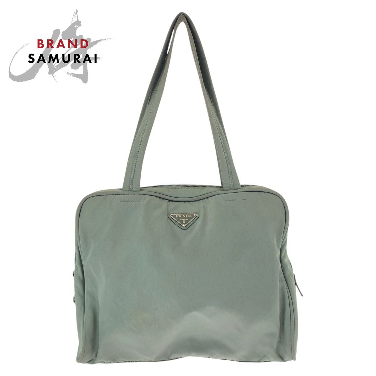 再入荷商品 PRADA プラダ テスート 三角ロゴプレート グリーン カーキ バッグ