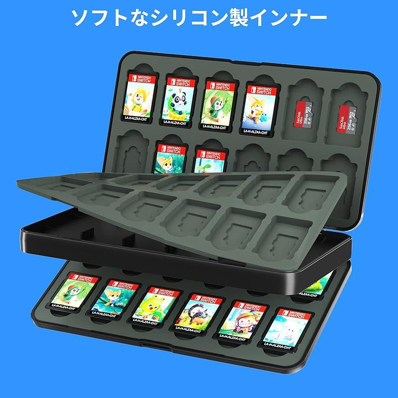 新着商品】switch ソフトケース カードケース 48枚ゲームカード